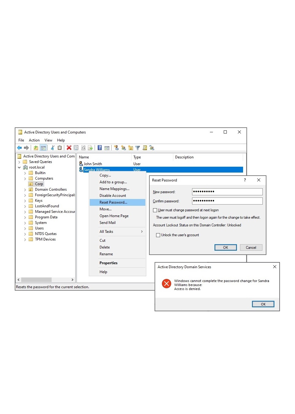 An Example of Active Directory Effective Permissions